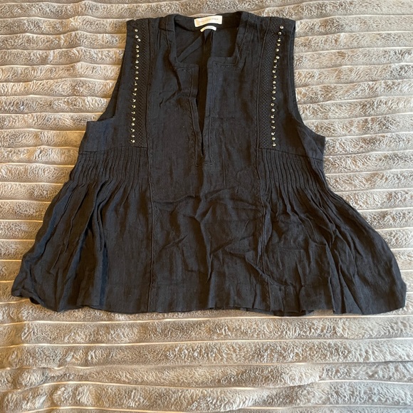 $305 Isabel Marant Étoile small/36 Black Cotton Embroidered Blouse - Picture 8 of 9